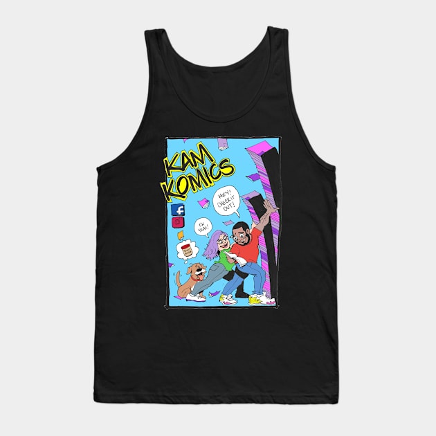 Kam Komics_follow Kam Komics_tshirt Tank Top by Kam Komics 